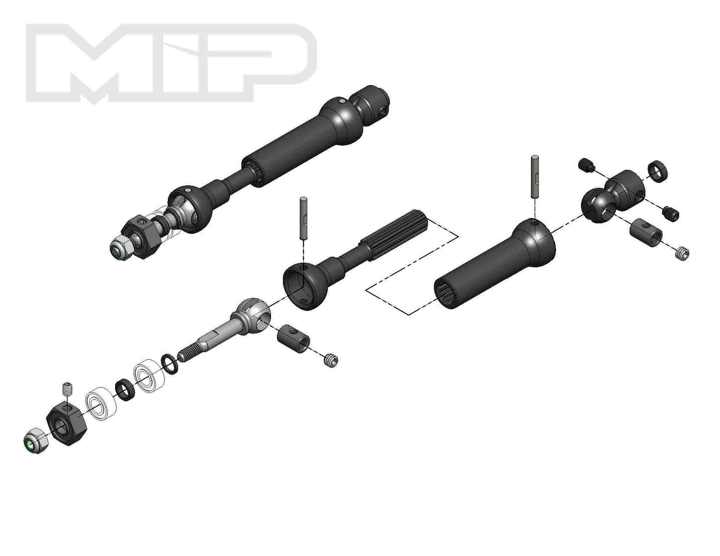 MIP 18140 Traxxas X-Duty Rear CVD Drive Kit (Slash, Stampede, Rustler, Rally)