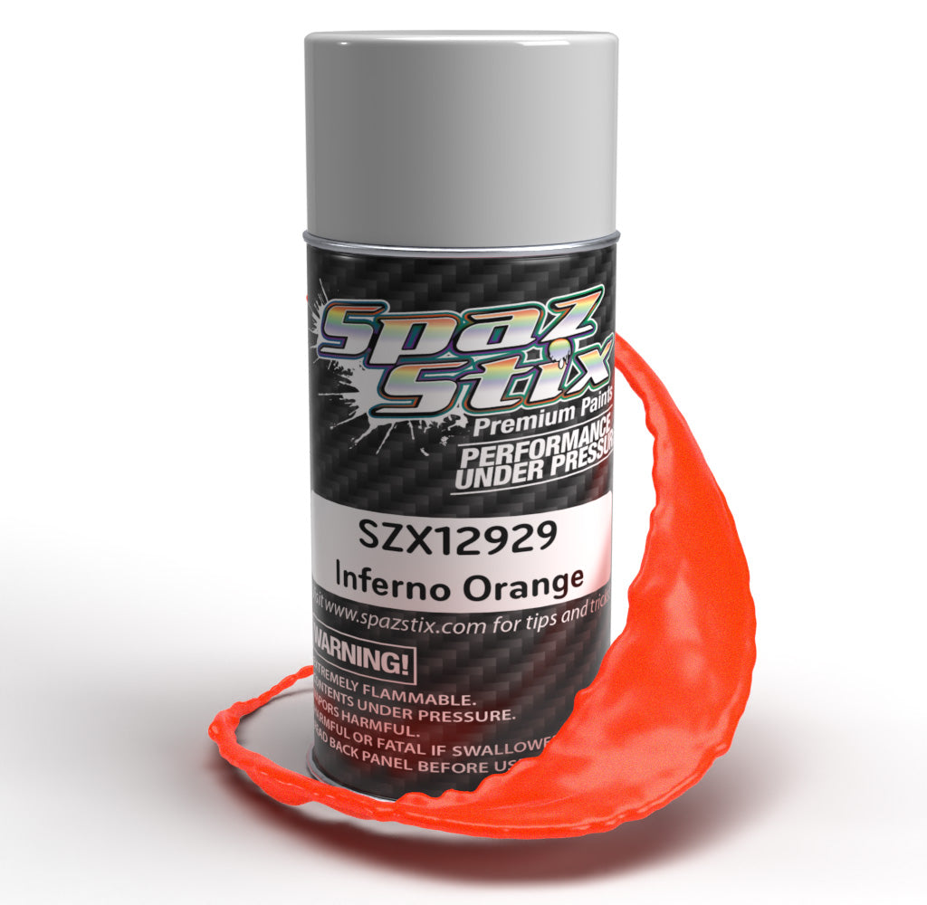 Spaz Stix 12929  Inferno Orange Aerosol Paint, 3.5oz Can
