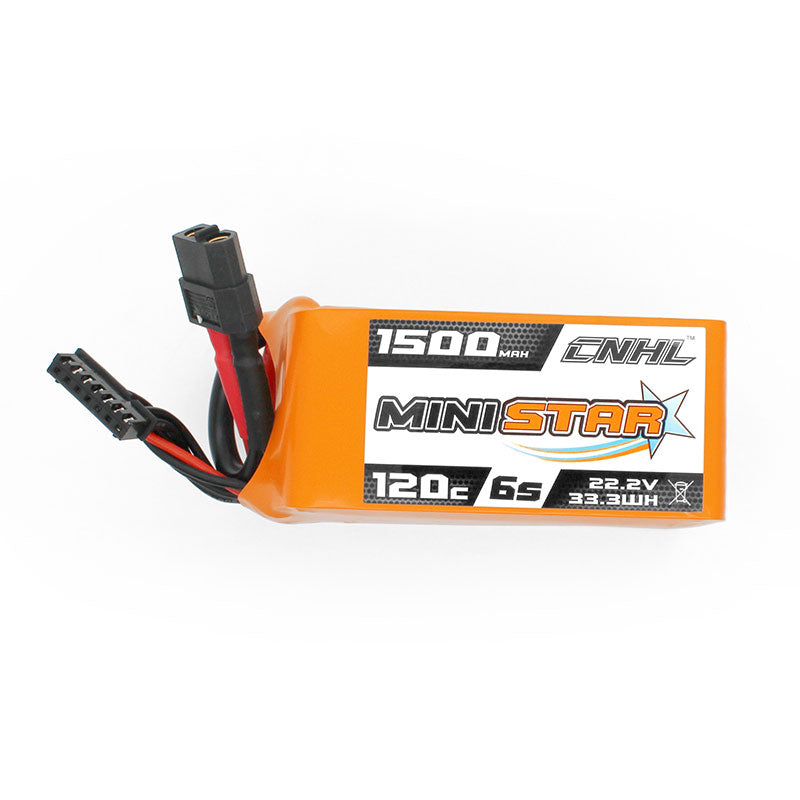 CNHL MiniStar 6S 1500mAh 22.2V 120C Lipo Battery CHINA HOBBY LINE