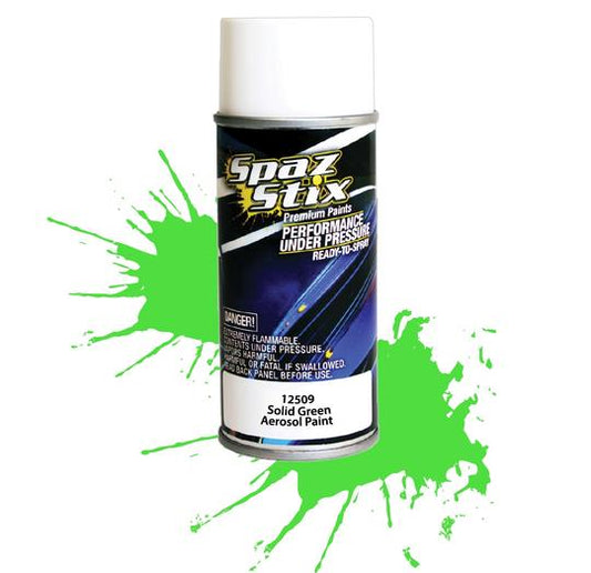 Spaz Stix 12509 Pintura en aerosol verde sólido, lata de 3.5 oz