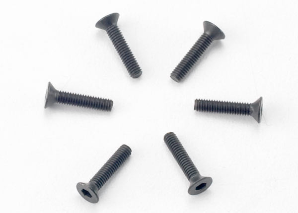TRAXXAS 2526 Screws, 2.5x12mm countersunk machine (hex drive) (6)
