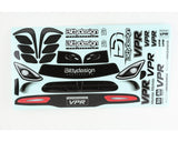 Bittydesign BDYGT7-VPR VIPER 1/7 Carrosserie de supercar (transparent) (Arrma Felony)