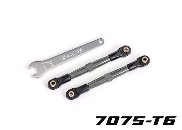Traxxas 2445A Eslabones de puntera, frontal anodizado en gris carbón