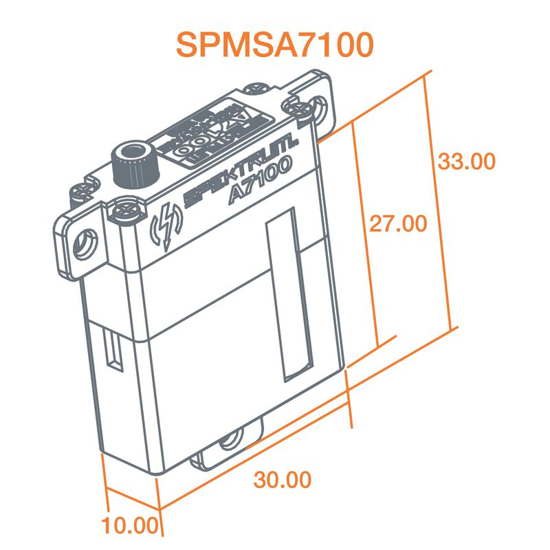 SPEKTRUM SPMSA7100 MT/MS Servo de ala HV con engranaje metálico