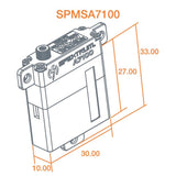 SPEKTRUM SPMSA7100 MT/MS Servo de ala HV con engranaje metálico