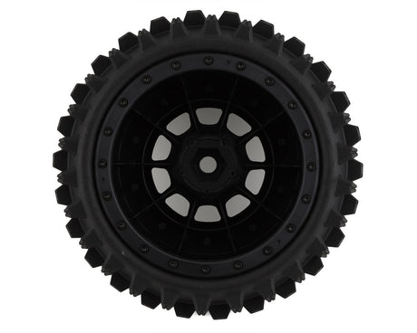 JConcepts JCO4013-3994 Magma neumáticos premontados para camión monstruo con rueda de peligro (negro) (2) (platino)