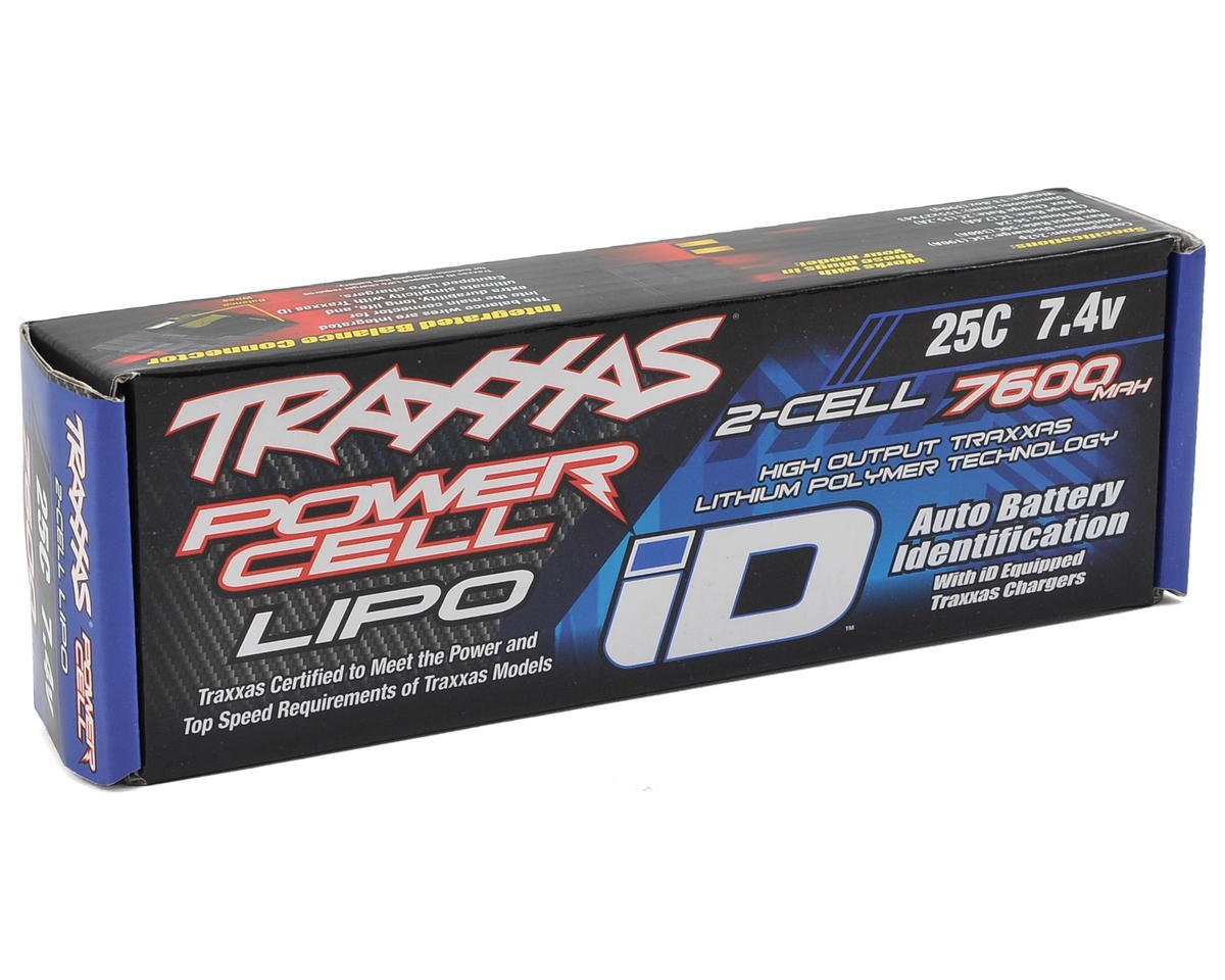 TRAXXAS 2869X 2S "Power Cell" Batterie LiPo 25C avec connecteur iD Traxxas (7,4 V/7600