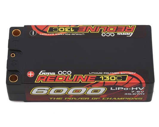 Gens Ace GEA60002S13D5 Redline 2S 130C LiHV Battery w/5mm Bullets (7.6V/6000mAh)