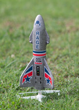 RAGE RC RGR4150G Spinner Missile XL Paracaídas cohete eléctrico de vuelo libre y LED, verde