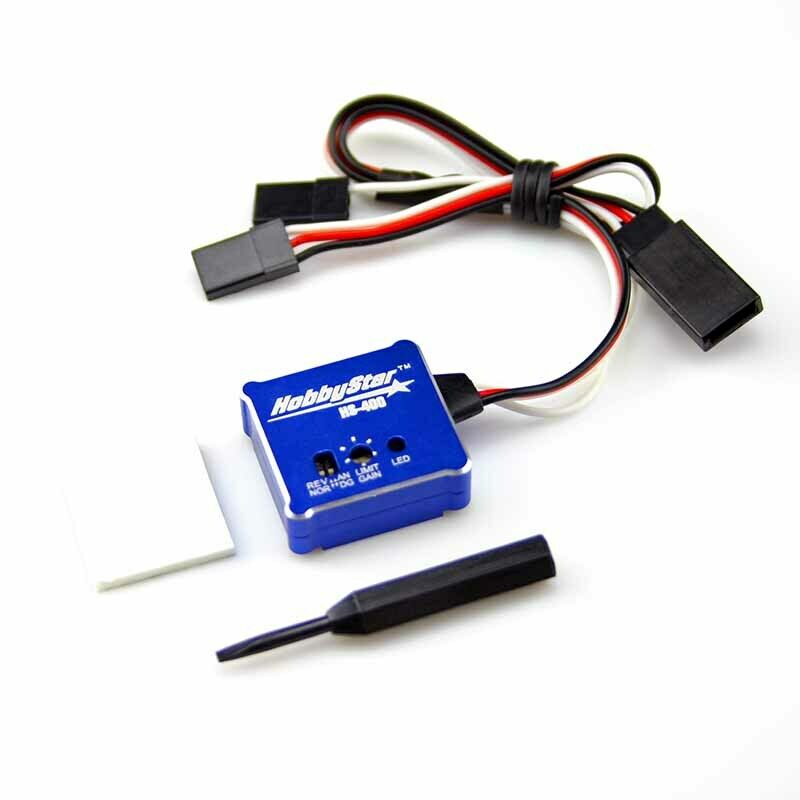 HobbyStar HS-400 Gyro, control de estabilidad ajustable, coche RC con asistencia para la deriva, AZUL