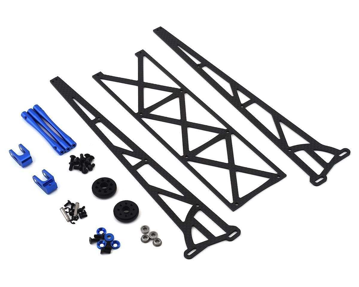 DragRace Concepts 390-0002 10" Slider Wheelie Bar w/Plastic Wheels (Blue)