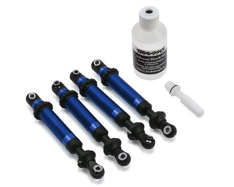 Amortisseurs à bras longs en aluminium Traxxas 8160X TRX-4 GTS (bleu) (4)