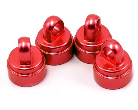 Traxxas 3767X Capuchons ultra-amortisseurs en aluminium (rouge) (4)