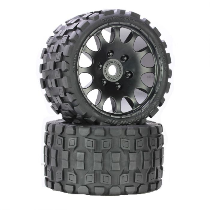 Powerhobby PHT-1131S Scorpion Belted Monster Truck Tires / Wheels