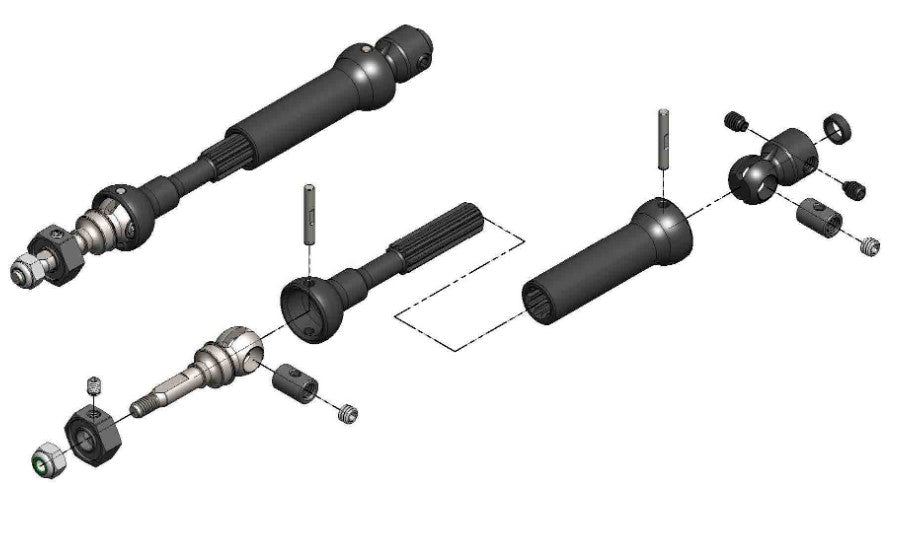 MIP 18150 Traxxas X-Duty Kit de transmisión CVD delantera (Slash 4X4, Stampede 4X4, Rally)