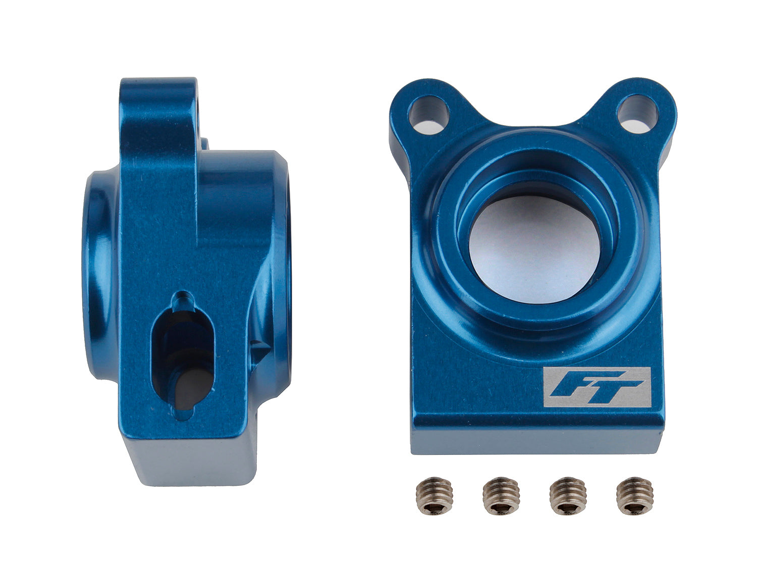 Team Associated 92270 RC10B74.1 Factory Team Aluminum Rear Hubs (Blue)