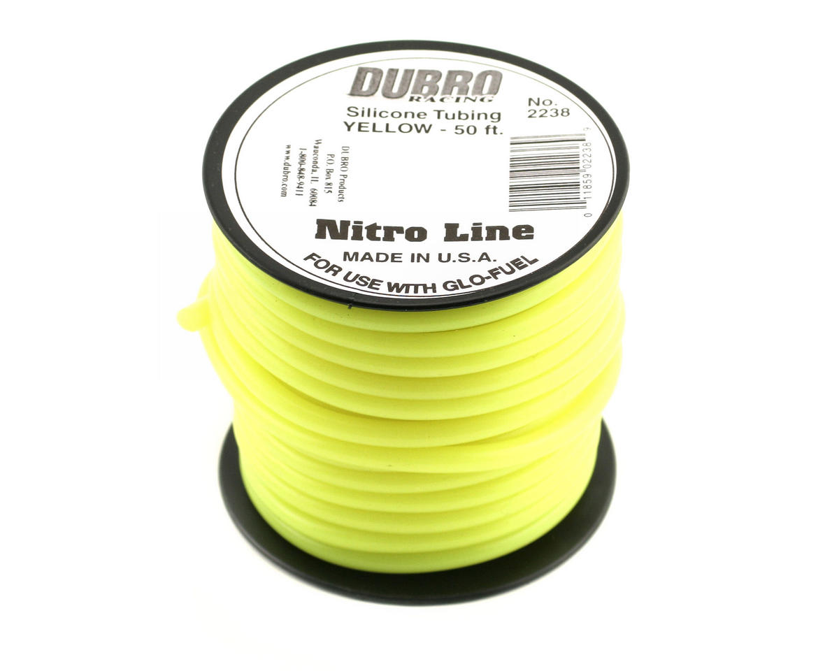 DuBro 2238 "Nitro Line" Silicone Fuel Tubing (Yellow) (50')