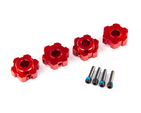 Traxxas 8656R Maxx Rueda de aluminio hexagonal (roja) (4)