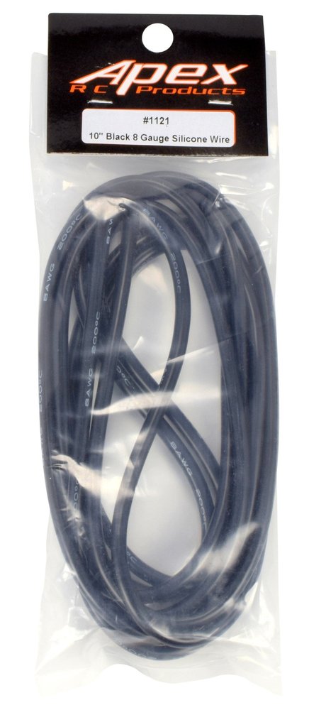 APEX 1121 FIL DE SILICONE SUPER FLEXIBLE NOIR CALIBRE 8 AWG #1121