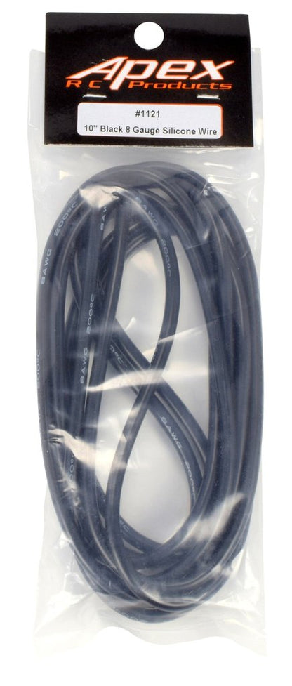 APEX 1121 BLACK 8 GAUGE AWG SUPER FLEXIBLE SILICONE WIRE #1121