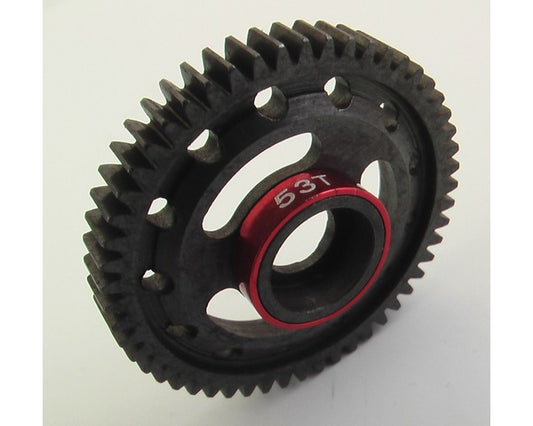 HOT RACING SVXS853 Steel Spur Gear, 53 Tooth, Red, for Traxxas 1/16 Scale