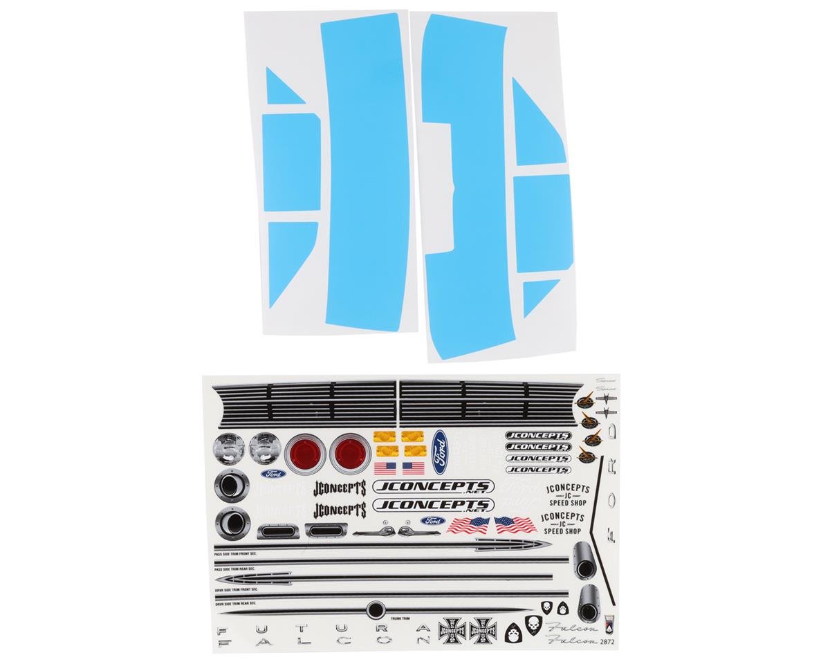 JConcepts 0386 1963 Ford Falcon Street Eliminator Drag Racing Body (transparente)