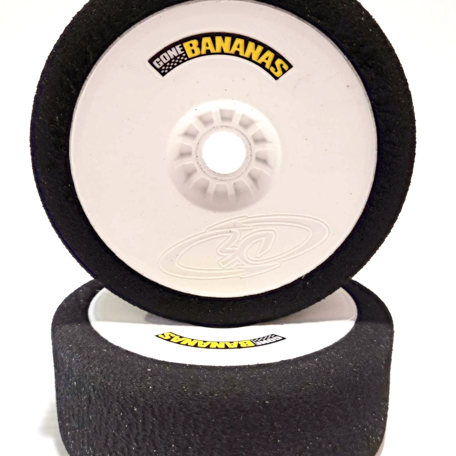 GONE BANANAS DRAG RACING MOUSSES AVEC JANTES BLANCHES 30 SHORE
