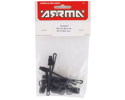 Arrma ARA320477 8S BLX Brace Rod Ends w/Pins & Retainers (4)