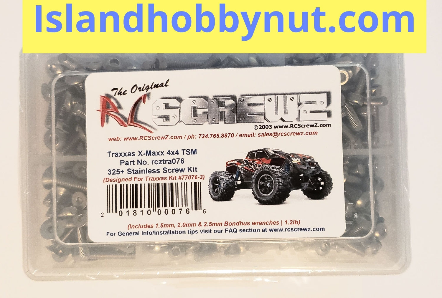 RC SCREWZ rcztra076 Traxxas  X-Maxx 4×4 TSM Stainless Screw Kit