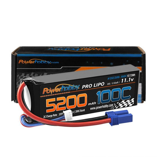 Powerhobby 3s 11.V 5200mah 100C - 200C Lipo Battery w EC5 plug