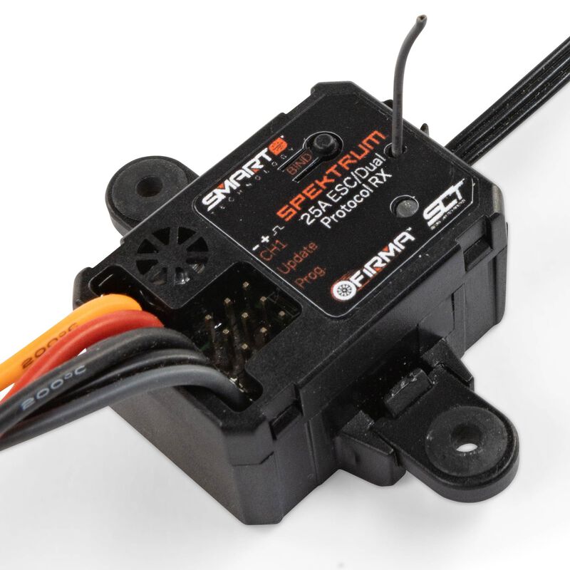 Spektrum SPMXSER1025 Firma 25A 2-in-1 Brushed Smart ESC/Dual Protocol RX