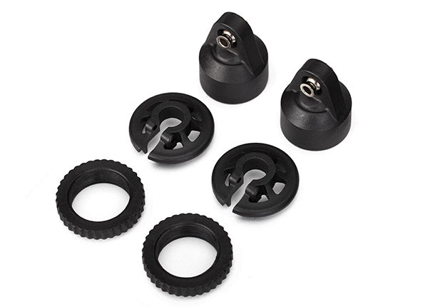 Traxxas 7764 X-Maxx GTX Shock Cap, Spring Collar & Adjuster Nut (2)