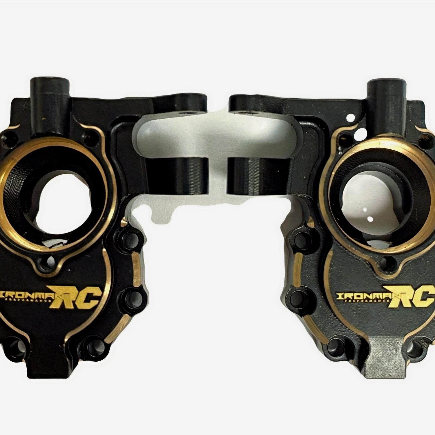 IRonManRc TRX4 TRX6 BRASS FRONT STEERING KNUCKLE HOUSING BLACK