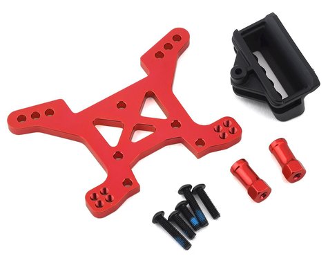 Traxxas 6739R  Aluminum Rustler 4X4 Front Shock Tower (Red)