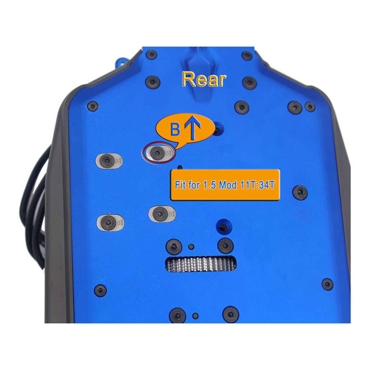 HOT RACING SSLG889B 1.5 Mod 13:34 SS Arandela de montaje fijo del motor: Trineo