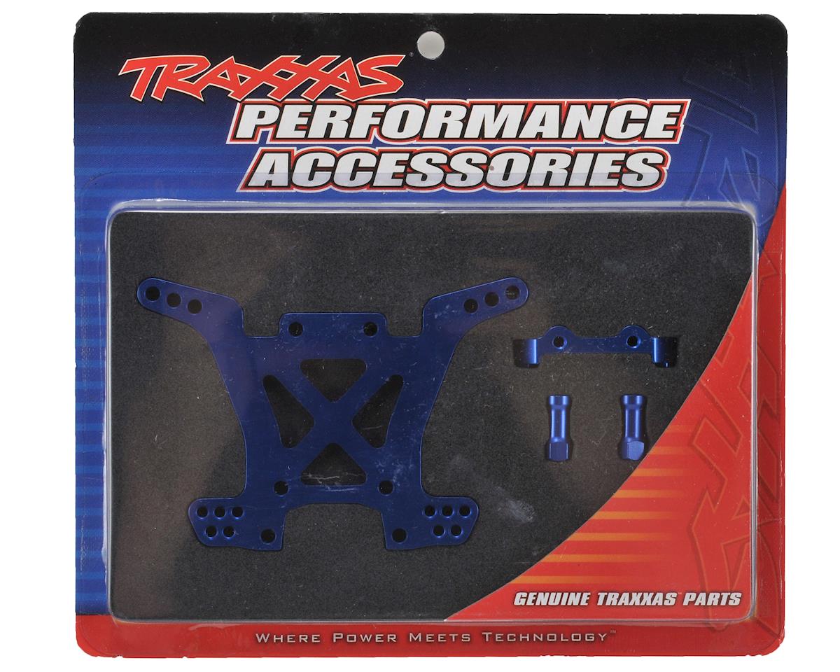Traxxas 6838X Aluminum Rear Shock Tower (Blue)