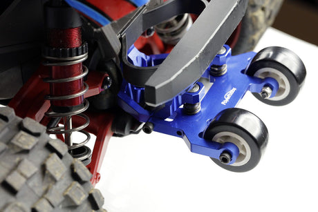 Powerhobby PHMAXX01-Blue Traxxas Maxx Barre de roue en aluminium Bleu – Pièces de mise à niveau