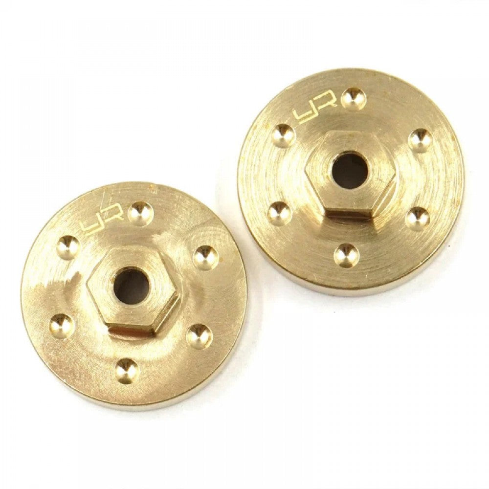 Yeah Racing AXSC-029 BRASS WHEEL HUBS 7G EACH 2PCS FOR AXIAL SCX24