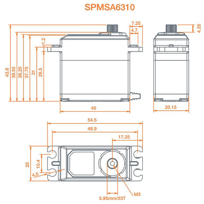 SPEKTRUM SPMSA6310 Standard Digital HV High Torque Brushless Metal Gear Aircraft
