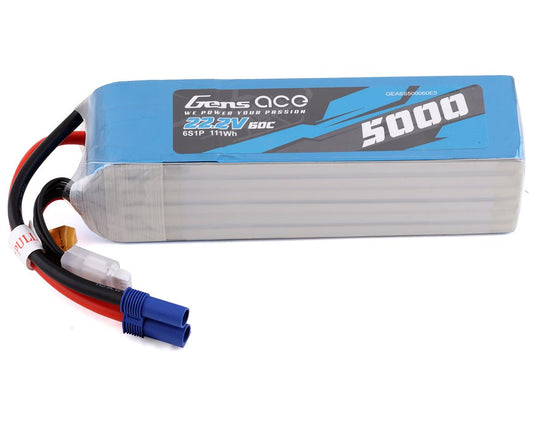 Gens Ace 6s LiPo Battery 60C (22.2V/5000mAh) w/EC5 Connector
