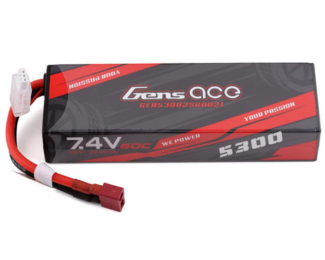 GENS ACE GEA53002S60D21 Batería LiPo 2s 60C con conector estilo T (7,4 V/5300 mAh)