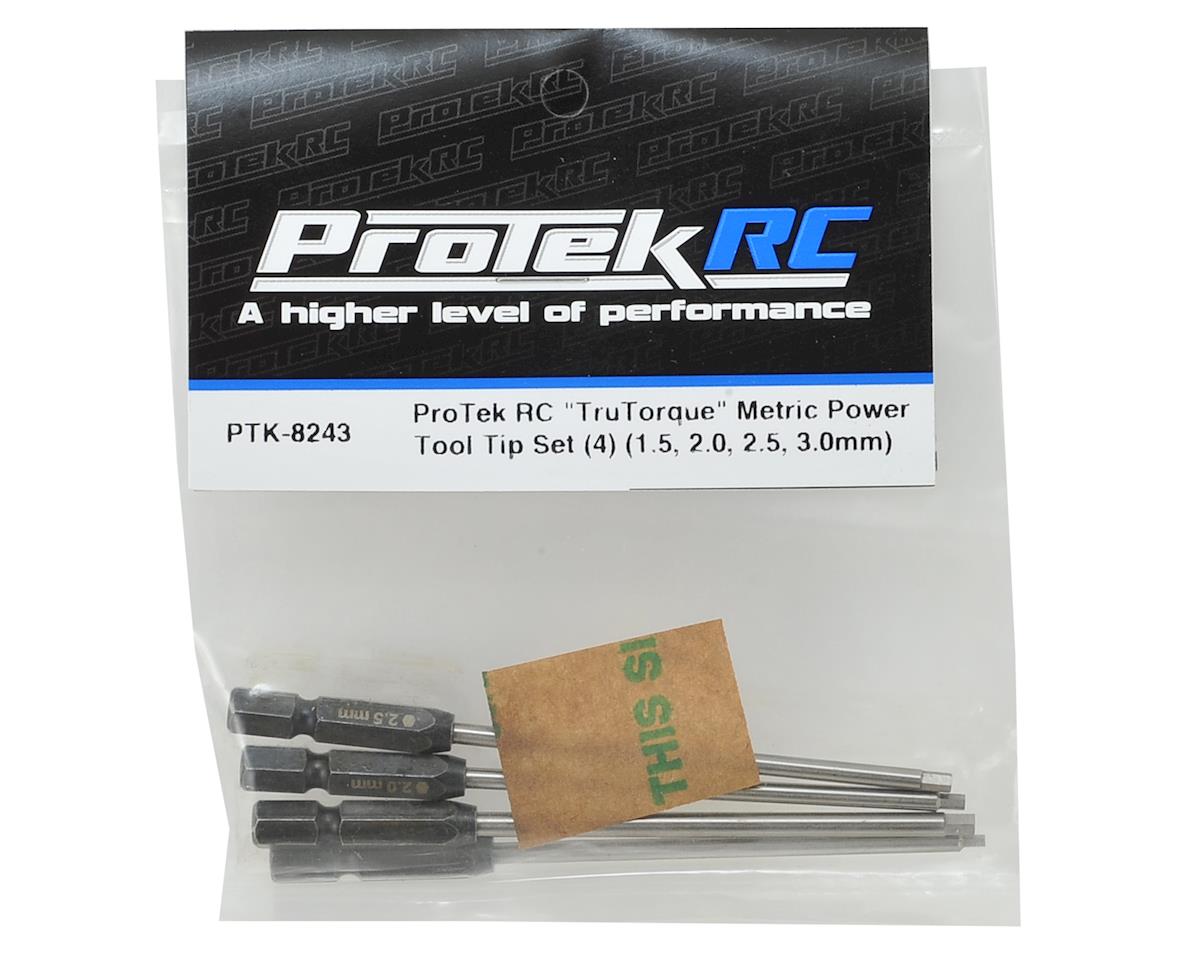 ProTek PTK-8243 RC "TruTorque" Jeu de pointes de perceuse électrique métrique 1/4" (4)