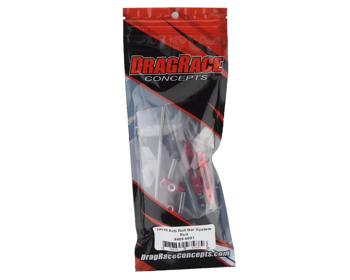 DragRace Concepts 409-0001 Team Associated DR10 Système de barre anti-roulis « ARB » (Rouge)