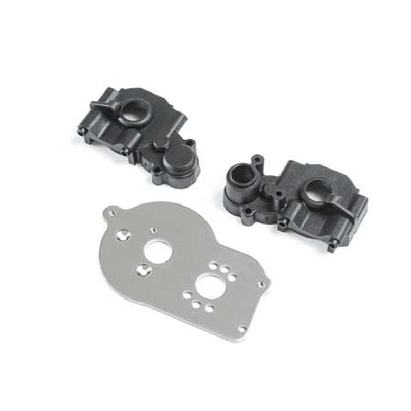 Losi LOS212021 Caja de transmisión y placa de motor: Mini-T 2.0, Mini-B