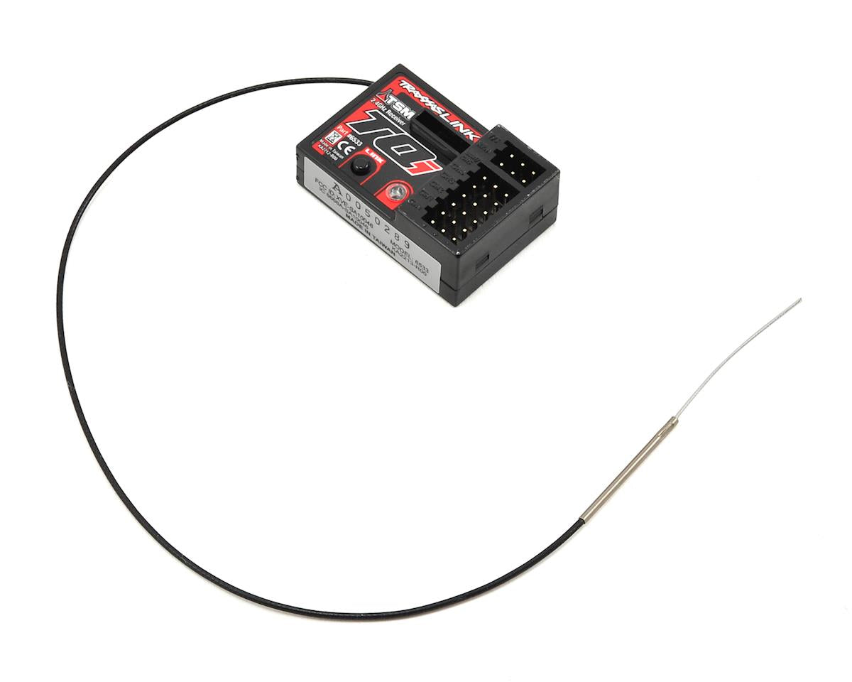 Traxxas 6509R TQi Sistema de radio de 2 canales de 2,4 GHz con TSM y microreceptor