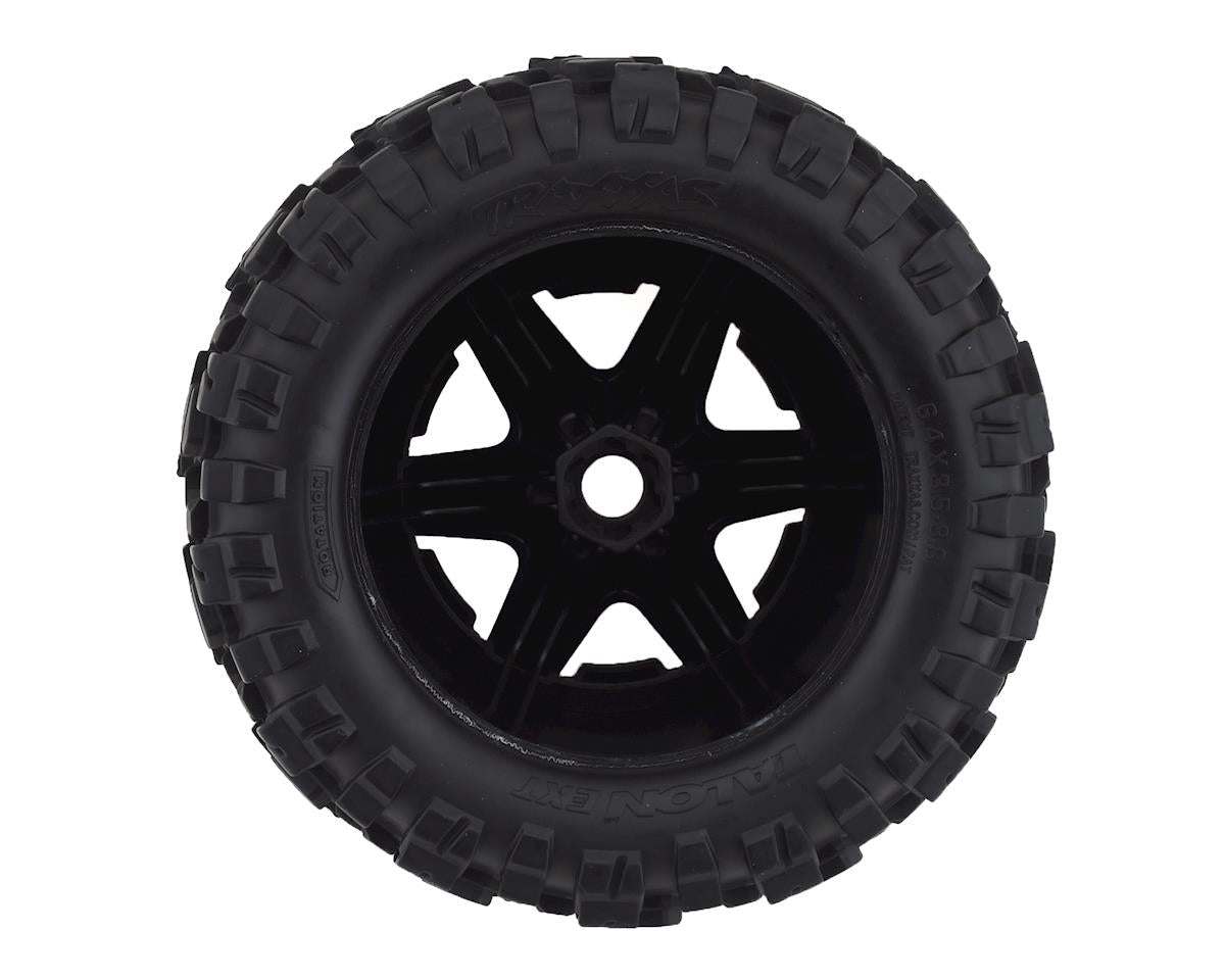 Traxxas 8672 Talon EXT 3.8" Pre-Mounted E-Revo 2.0 Tires w/17mm Hex (2) (Black)
