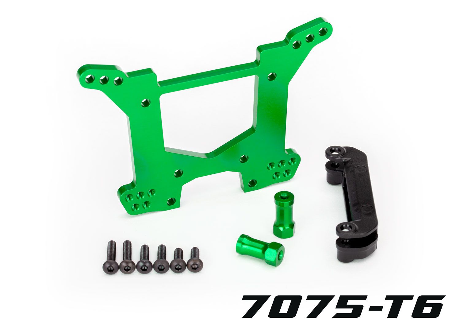 TRAXXAS 6738G SHOCK TOWER REAR ALUM GREEN