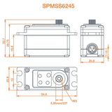 SPEKTRUM SPMSS6245 Servo de superficie digital estándar de alta velocidad y alto torque