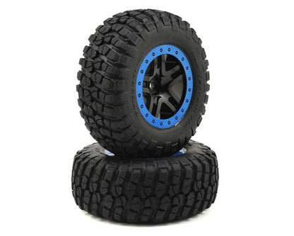 Traxxas 5883A BFGoodrich KM2 Tire w/Split-Spoke Rear Wheel (2) (Black/Blue)