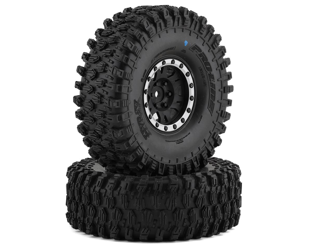 Neumáticos Pro-Line Hyrax de 1,9" con ruedas Impulse (negro/plateado) (2) (Predator) con 12 mm